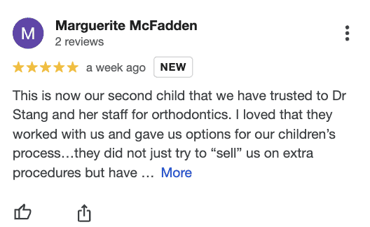 Northern Virginia braces patient review screenshot
