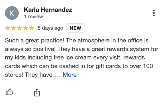 Northern Virginia braces patient review screenshot