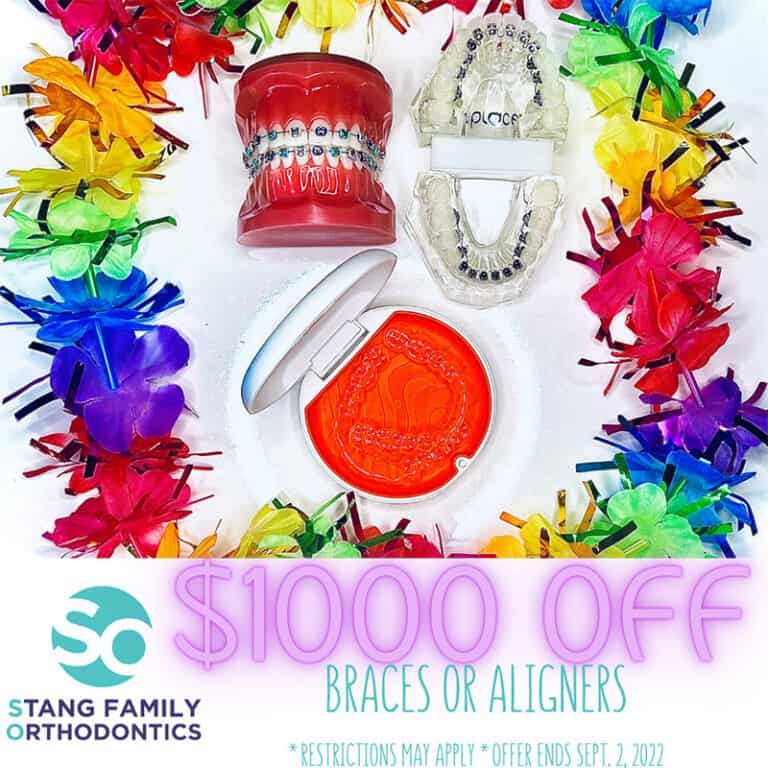 Save 1,000 Off Braces or Aligners Stang Family Orthodontics